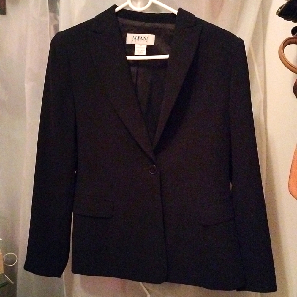 Alfani Petite Black Blazer Suit Jacket. Size 6P